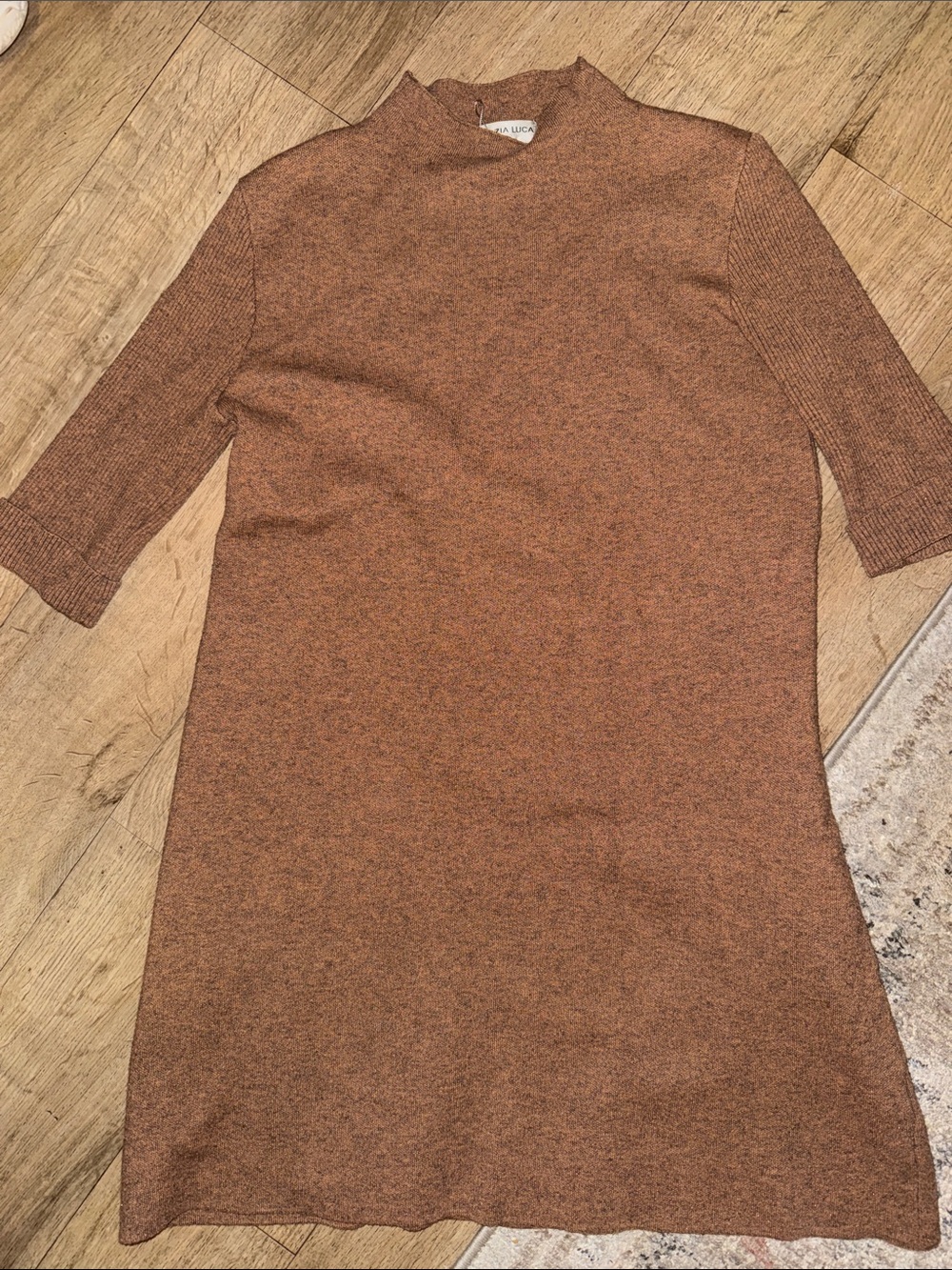 Women's Rust Brown Knit Dress